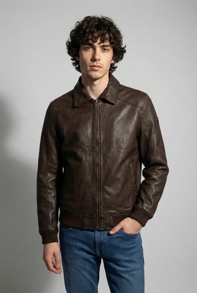 Mauritius Lederjacke MMCrovig mit Umlegekragen von Mauritius