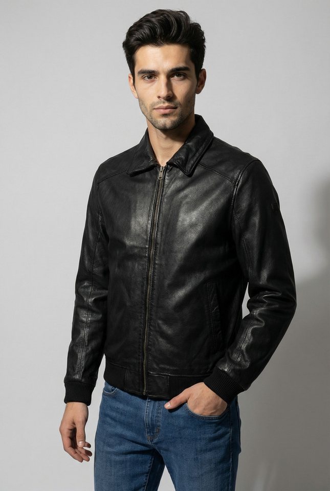 Mauritius Lederjacke MMCrovig mit Umlegekragen von Mauritius