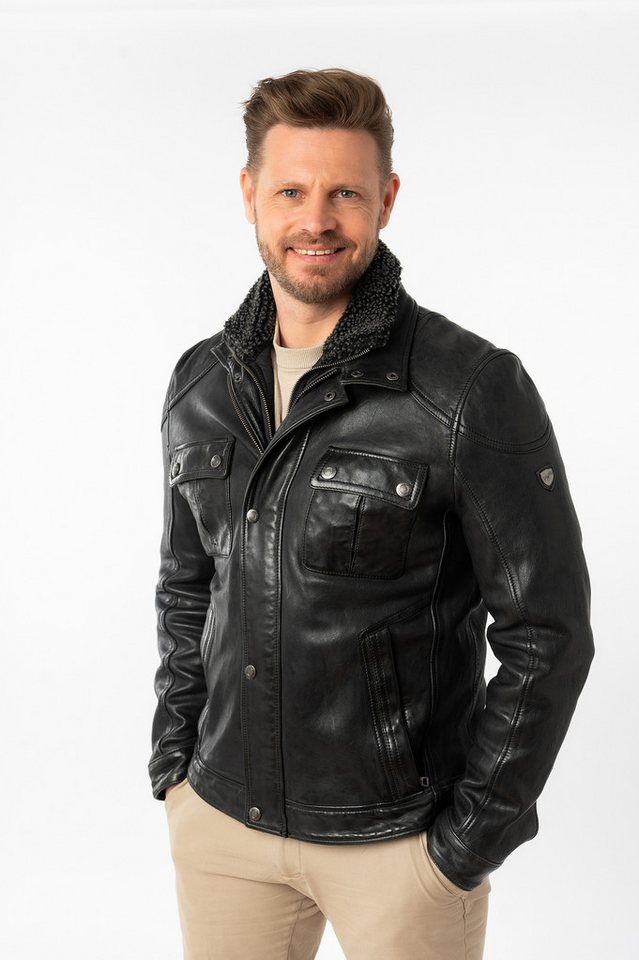 Mauritius Lederjacke MMGarreck mit Stehkragen von Mauritius