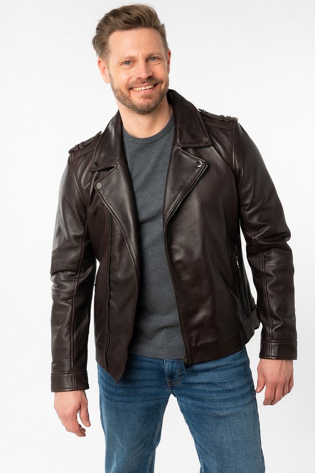 Mauritius Lederjacke MMRibano SF mit Reverskragen von Mauritius