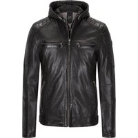 Mauritius Lederjacke mit lässiger Kapuze von Mauritius