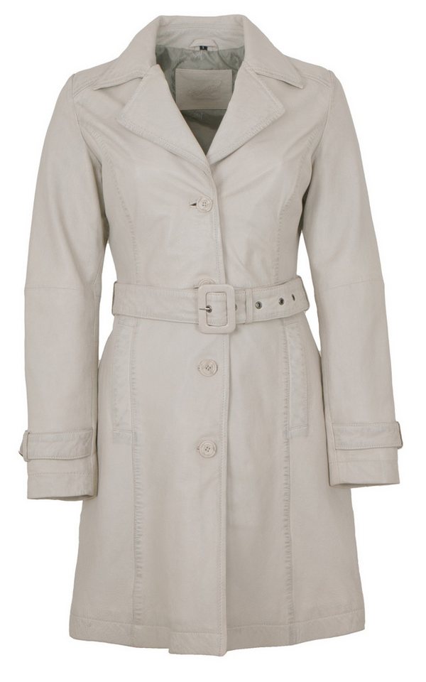 Mauritius Ledermantel MWLeonne Mauritius - Damen Trenchcoat Ledermantel Lammnappa ivory von Mauritius