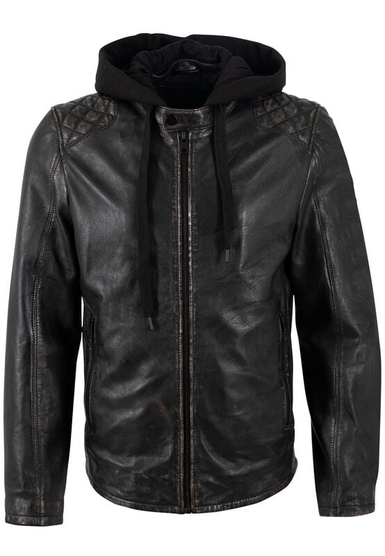 Mauritius MMHayato 2 Slimfit Lederjacke schwarz in XL von Mauritius