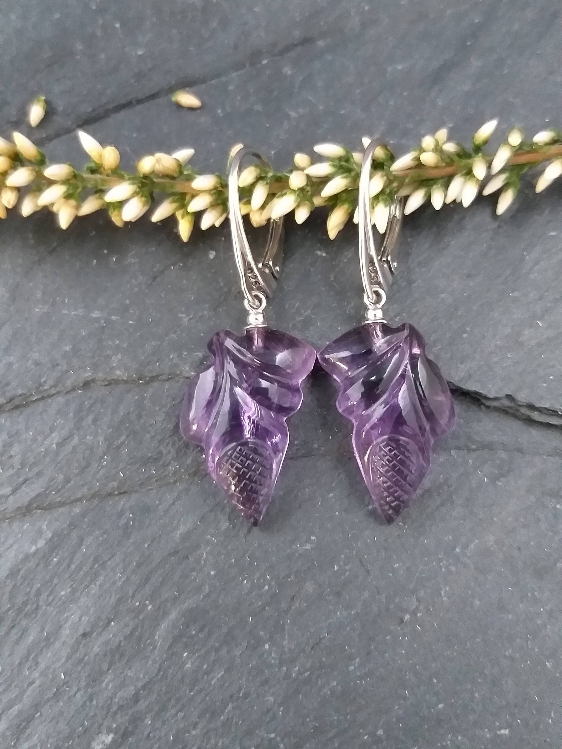 Amethyst Silber Ohrhänger Edelsteinschmuck Für Jeden Tag. Zauberhaft Kleine Dinge Begleiten Uns Mit Großer Freude von MauritzUnikatSchmuck