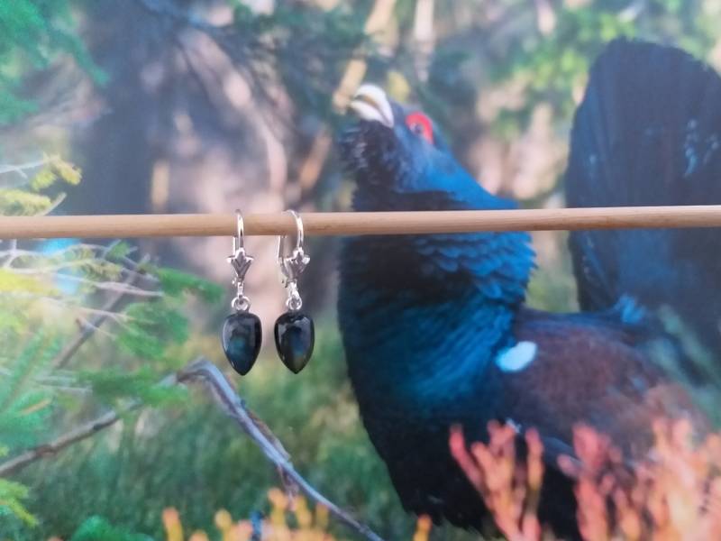 Labradorit Silber Ohrhänger. Ein Schillernder Ohrschmuck Für Jeden Tag Zauberhafte Ohrhänger Naturfreunde von MauritzUnikatSchmuck