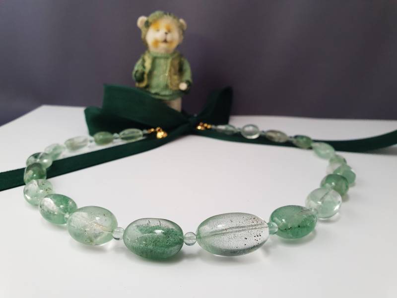 Phantomquarz Halskette. Aufregendes Schmuckstück Aus Naturphänomenen Edelstein-Raritäten in Handarbeit Zu Schmuck Verarbeitet von MauritzUnikatSchmuck