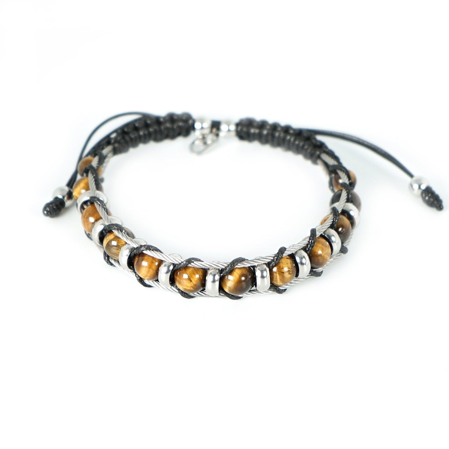 Bracelet Fait À La Main Avec | Oeil De Tigre Et Acier Inoxydable Modele Sicilia | Sicile Bracelet Fait À La Main Avec | Oeil De Tigre Et Acier Inoxydable Modele Sicilia | Sicile von MaurizioDiGiovanni