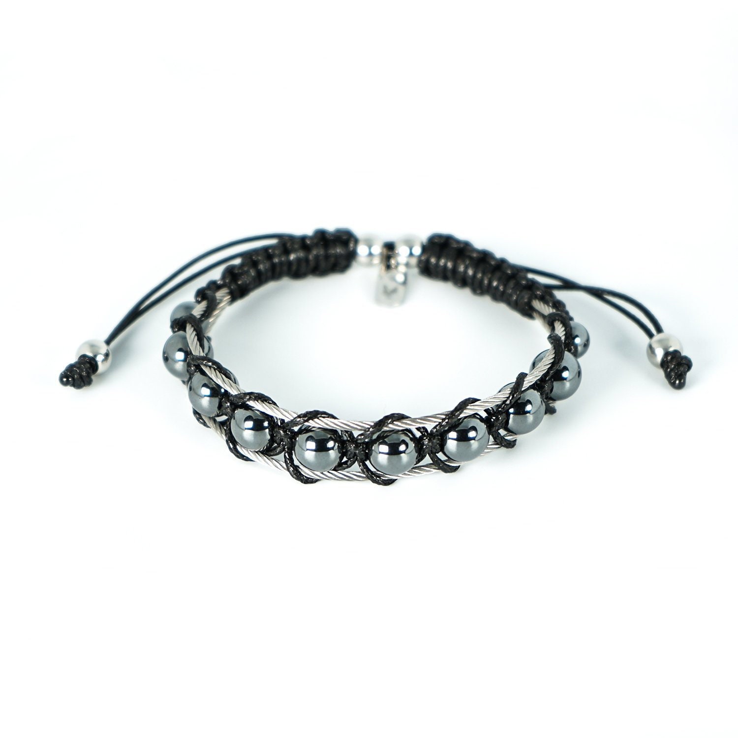 Verstellbares Armband Aus Glänzendem Hämatit | Hämatit-Perlenarmband Für Unisex Positive Energie Naturstein Unisex-Armband Verstellbares Armband Aus Glänzendem Hämatit | Hämatit-Perlenarmband Für Unisex Positive Energie Naturstein Unisex-Armband von MaurizioDiGiovanni