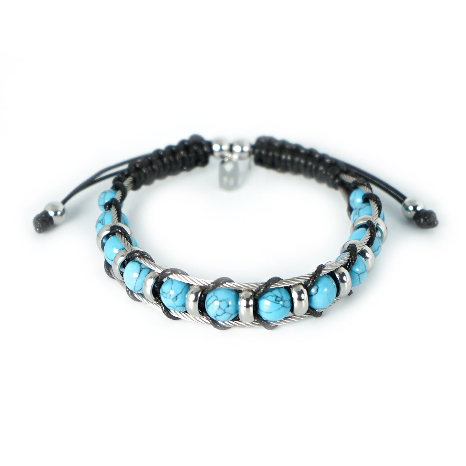 Verstellbares Armband Mit Türkisperlen | Natürliches Türkisperlenarmband Für Damen Und Herren Handgefertigter Schmuck, Armbänder Aus Natursteinen von MaurizioDiGiovanni