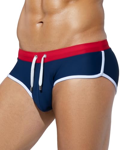 Mauro Kane Badehose Herren Badeslip Eng Kurz Badeshorts mit Tunnelzug Bademode Brief Bademode Männer Swim Slip von Mauro Kane