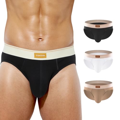 Mauro Kane Slip Herren Baumwolle 3er Pack Unterhosen Männer Slips Atmungsaktive Unterwäsche Klassischer Unterhose von Mauro Kane