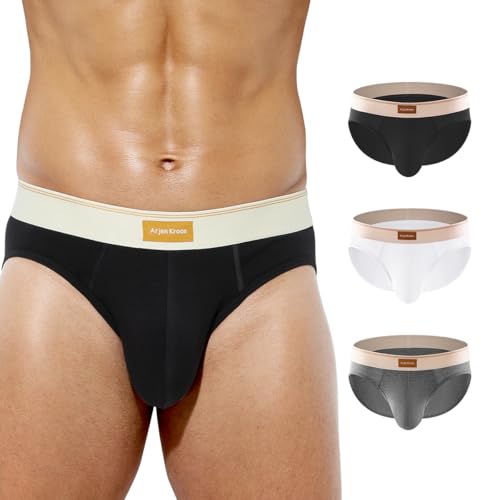 Mauro Kane Slip Herren Baumwolle 3er Pack Unterhosen Männer Slips Atmungsaktive Unterwäsche Klassischer Unterhose von Mauro Kane