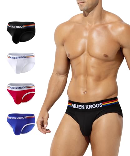 Mauro Kane Herren Briefs Slip 4er Pack Baumwolle Unterhose Männer Slips Stretch Unterhosen Unterwäsche Men's Underwear von Mauro Kane