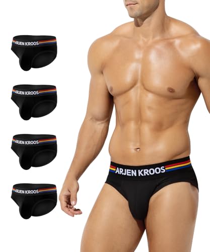 Mauro Kane Herren Briefs Slip 4er Pack Baumwolle Unterhose Männer Slips Stretch Unterhosen Unterwäsche Men's Underwear von Mauro Kane