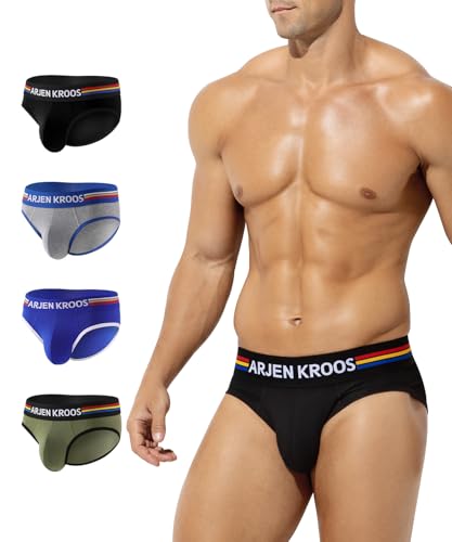 Mauro Kane Herren Briefs Slip 4er Pack Baumwolle Unterhose Männer Slips Stretch Unterhosen Unterwäsche Men's Underwear von Mauro Kane