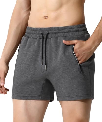 Mauro Kane Kurzen Sporthosen Herren Shorts 3 Zoll Trainingshose Männer Laufshorts Sporthose mit Reißverschlusstaschen von Mauro Kane