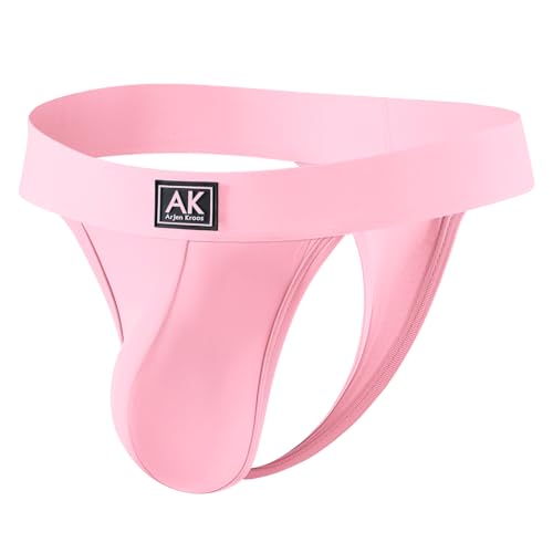 Mauro Kane Herren String Tanga Männer Unterwäsche Strings Thong Unterhosen Atmungsaktiv Low Rise G-String Rosa XL von Mauro Kane