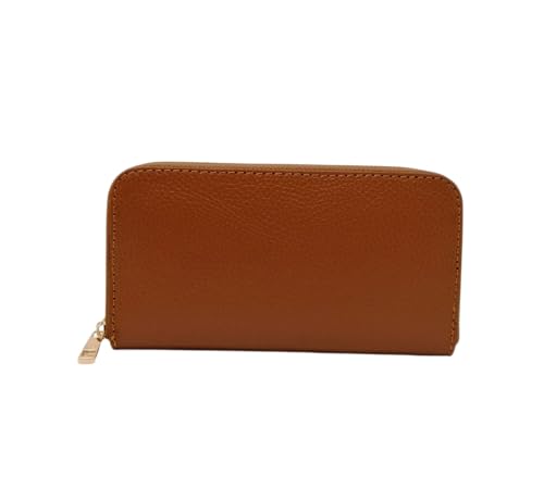 Mauro Pelletteria Damen-Geldbörse aus echtem Leder, hergestellt in Italien, große Damengeldbörse mit Reißverschluss, Modell Lucy, Leder, Klassisch von Mauro Pelletteria