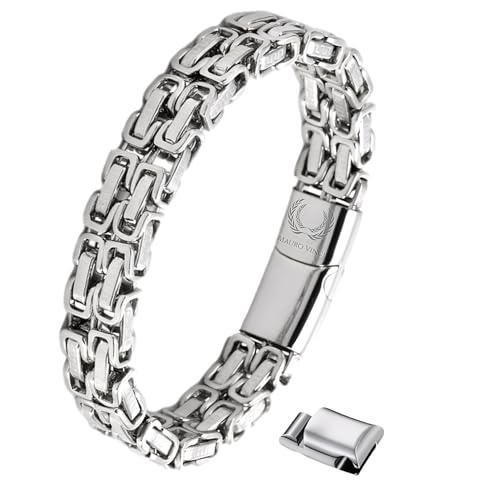 Mauro Vinci Herrenarmband aus Stahl – Verstellbar von 20 cm bis 21,5 cm – Magnetarmband Edelstahl für Herren Crypto Byza Geschenkverpackung Mauro Vinci Herrenarmband aus Stahl – Verstellbar von 20 cm bis 21,5 cm – Magnetarmband Edelstahl für Herren Crypto Byza Geschenkverpackung von Mauro Vinci
