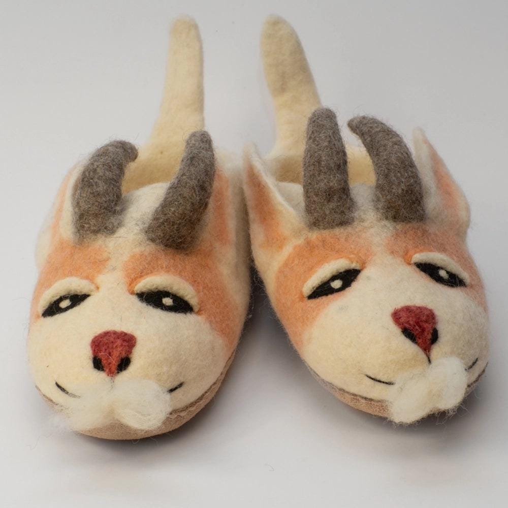 Wild-Berg-Ziegen Filzpantoffeln Für Kinder von MausSchuhDe