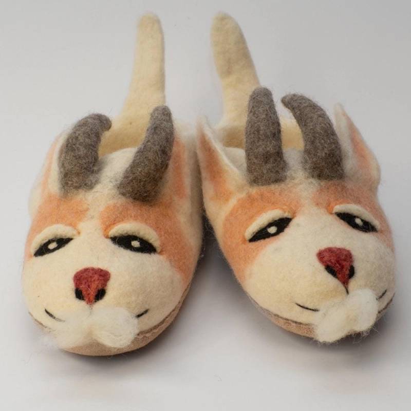 Wild-Berg-Ziegen Filzpantoffeln Für Kinder von MausSchuhDe