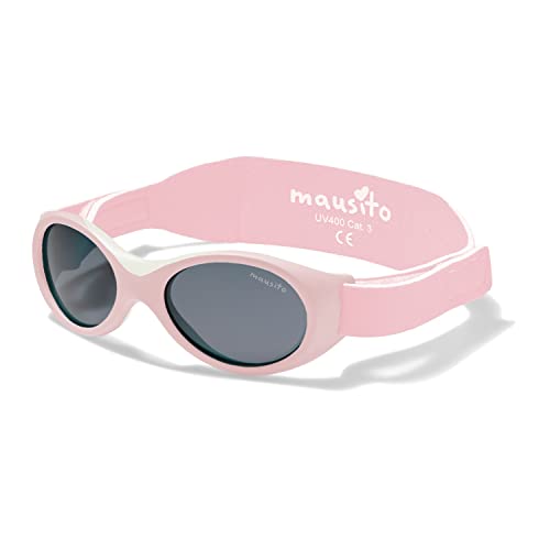 Mausito BABY Sonnenbrille 0-1,5 Jahre Mädchen I VERGLEICHSSIEGER Sonnenbrille Baby BPA-frei I 100% UV SCHUTZ I BIEGSAM & verstellbares Band I Europäisches Design Mädchen Sonnenbrillen von Mausito