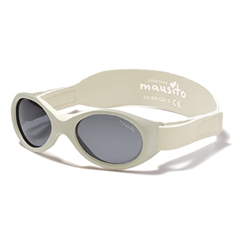 Mausito BABY Sonnenbrille 0-1,5 Jahre BIOPLASTIK & POLARISIERT I VERGLEICHSSIEGER Sonnenbrille Baby Jungen BPA-frei I 100% UV SCHUTZ verstellbares Band & biegsam I Europäisches Design von Mausito