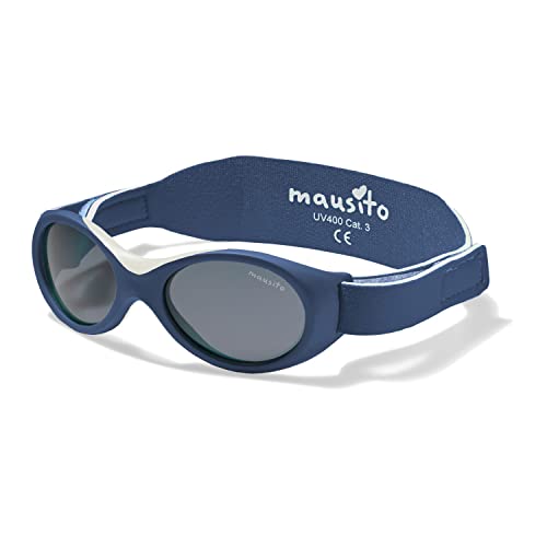 Mausito BABY Sonnenbrille 0-1,5 Jahre Jungen I VERGLEICHSSIEGER Sonnenbrille Baby BPA-frei I 100% UV SCHUTZ I BIEGSAM & verstellbares Band I Europäisches Design Baby Sonnenbrillen von Mausito