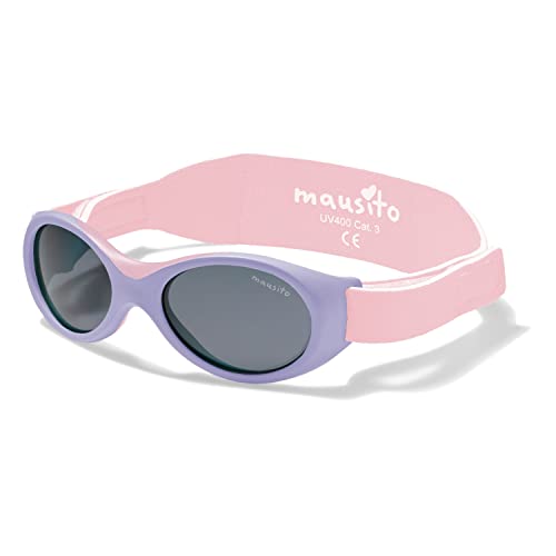 Mausito BABY Sonnenbrille 0-1,5 Jahre Mädchen I VERGLEICHSSIEGER Sonnenbrille Baby BPA-frei I 100% UV SCHUTZ I BIEGSAM & verstellbares Band I Europäisches Design Baby Sonnenbrillen von Mausito