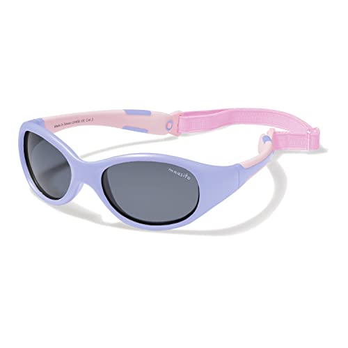 Mausito Sonnenbrille Kinder 2-4 Jahre Mädchen I VERGLEICHSSIEGER Kindersonnenbrille mit Band I 100% UV Schutz I BIEGSAME Sonnenbrille für Kinder I Europäisches Design Sonnenbrille Kind von Mausito