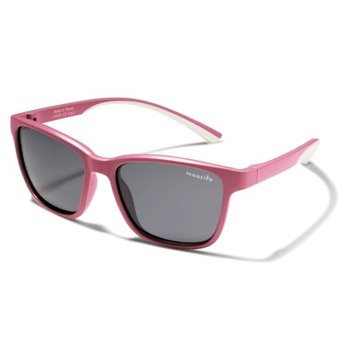 Mausito Sonnenbrille Kinder 3-6 Jahre Mädchen I Kindersonnenbrille BIEGSAM I 100% UV Schutz I ULTRALEICHTE Sonnenbrille für Kinder I Europäisches Design Kind Sonnenbrille von Mausito