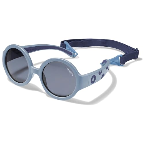 Mausito Sonnenbrille Kinder 6-24 Monate Jungen I VERGLEICHSSIEGER Kindersonnenbrille mit Band I 100% UV Schutz I LEICHTE Baby Sonnenbrille BPA-frei I Europäisches Design Kinder Sonnenbrille Jungen von Mausito