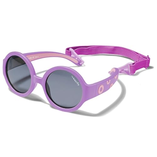 Mausito Sonnenbrille Kinder 6-24 Monate Mädchen I VERGLEICHSSIEGER Kindersonnenbrille mit Band 100% UV Schutz I LEICHTE Baby Sonnenbrille BPA-frei I Europäisches Design Kinder Sonnenbrille Mädchen von Mausito