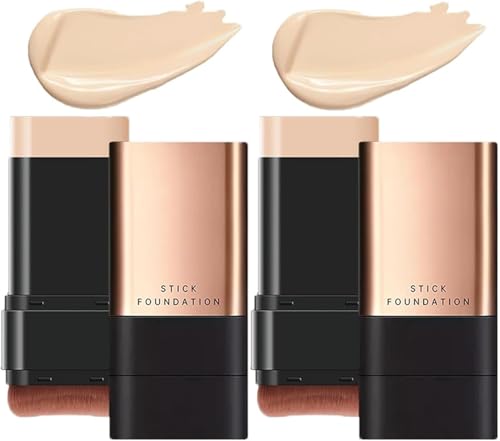 Doppelkopf-Foundation-Stick mit hoher Deckkraft und langem Halt, Flawless Makeup Remover Foundation Stick, 2-in-1 – Luxuriöser Anti-Falten-Foundation-Stick von MavChanolia