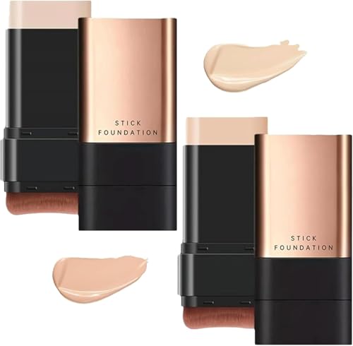 Doppelkopf-Foundation-Stick mit hoher Deckkraft und langem Halt, Flawless Makeup Remover Foundation Stick, 2-in-1 – Luxuriöser Anti-Falten-Foundation-Stick von MavChanolia