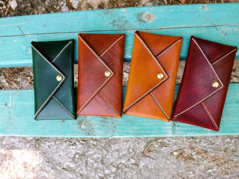 Portemonnaie Briefumschlag Aus Leder von MaverickLeatherCraft