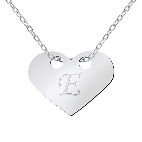 Maverton Initial Herz Damen Halskette 925 Silber mit Gravur + personalisierte Geschenkbox - mit Buchstaben - Geschenk für Frauen - Länge: 42-45 cm von Maverton