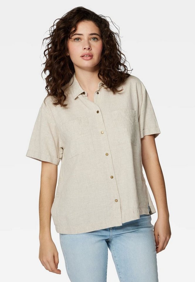 Mavi Blusenshirt Kurzarm Hemd BLUSE 5402 in Beige von Mavi