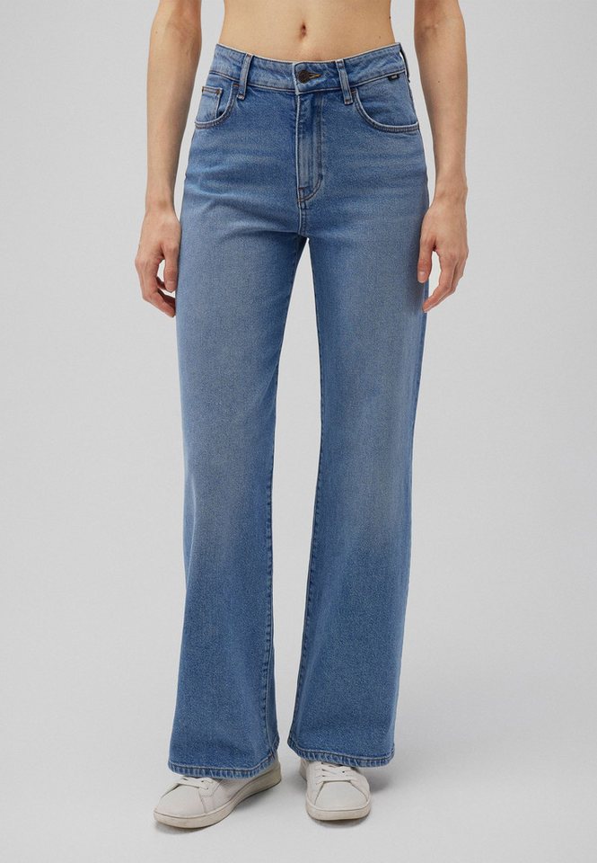 Mavi Boyfriend-Jeans Jeans Loose Fit High-Rise Wide Leg 5-Pocket MALIBU, mid indigo brushed 90s von Mavi