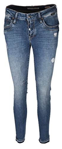 Mavi Damen ADRIANA Jeans, mid distressed glam, 27W / 28L von Mavi