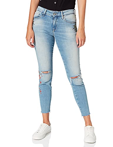 Mavi Damen Adriana Ankle Jeans, Blau (Lt Embroidery Denim 25266), W27 von Mavi