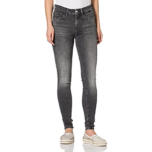 Mavi Damen Adriana Jeans, Grau, 24/30 von Mavi