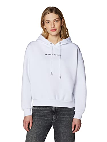Mavi Damen BE Kind to The World Printed Sweatshirt, White, L/ von Mavi