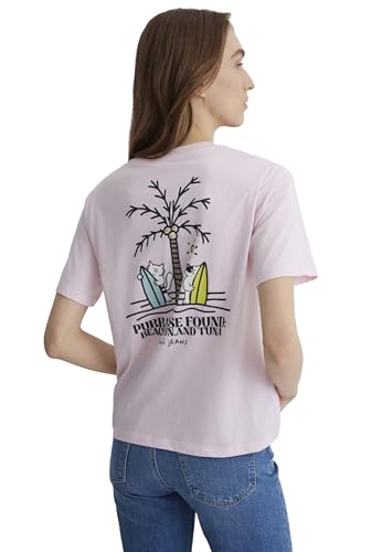 Mavi Damen Beach Printed T-Shirt T-Shirt, Rose Shadow, XS von Mavi