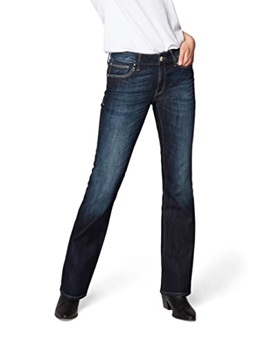 Mavi Damen Boot-Cut Bootcut Jeans (weites Bein) Bella MID - Rise 100484, Gr. W26/L30 (Herstellergröße: 26/30), Blau (Rinse Miami STR 11114) von Mavi