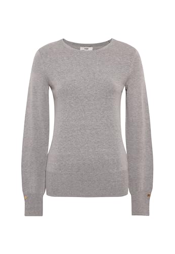 Mavi Damen Crew Neck Basic Sweater, Light Grey Melange, XS von Mavi