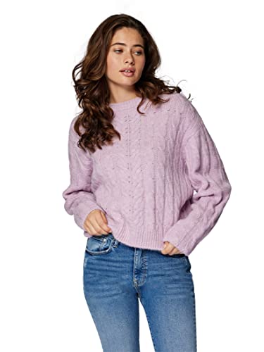 Mavi Damen Rundhalsausschnitt Pullover, X-Groß, Fair Orchidee von Mavi