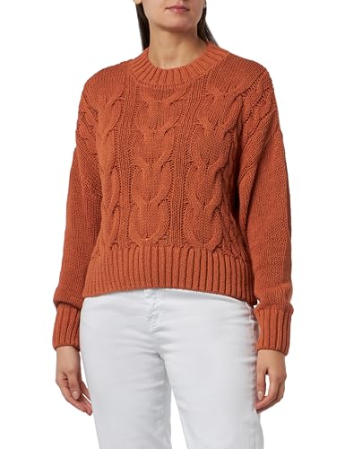 Mavi Damen Crew Neck Sweater Pullover, orange, Small von Mavi