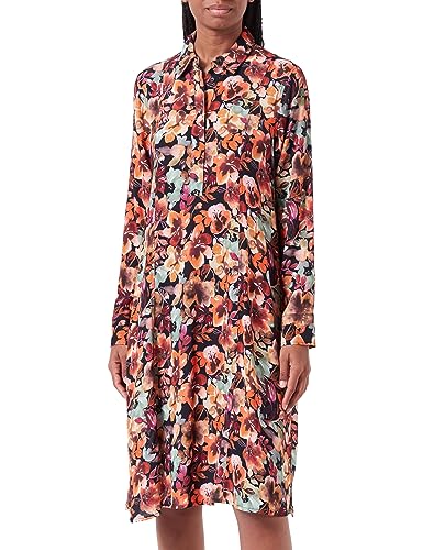 Mavi Damen Flower Printed Dress Kleid, orange, Medium von Mavi