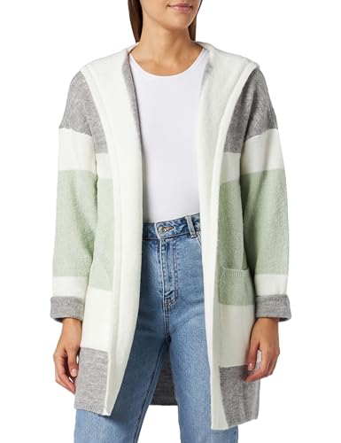 Mavi Damen Hooded Cardigan Pullover, grau, Large von Mavi